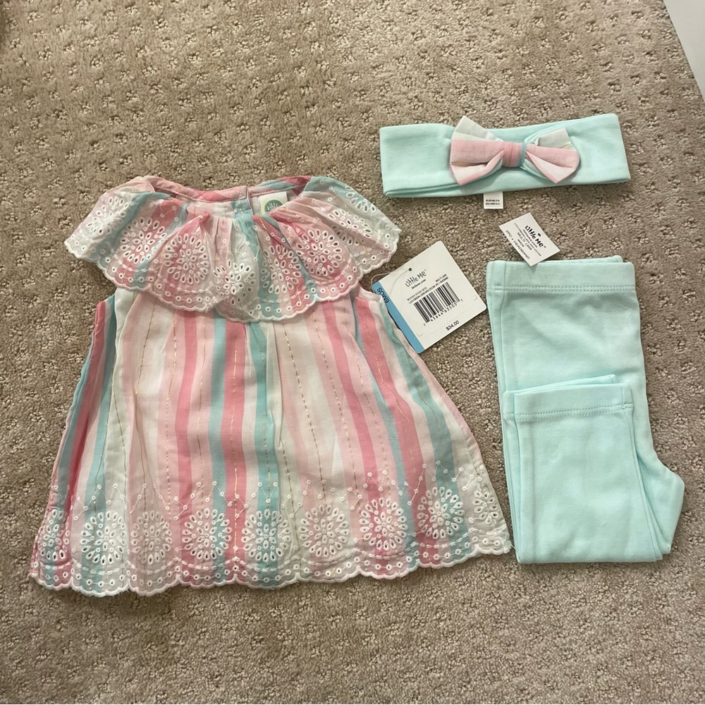 Little Me Woven Tunic Set NWT